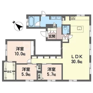 セレスト弁天【3階】の間取り