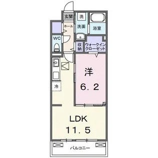 中妻アパート(028632401)【1階】の間取り
