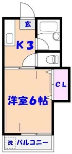 パレス中山【1階】の間取り