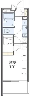 レオパレスバスケットタウン【2階】の間取り