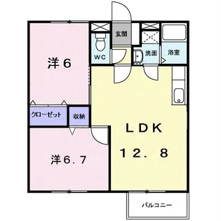 ツインヒルズ(高崎市八幡町)【1階】の間取り