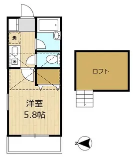 スタジオマム【2階】の間取り