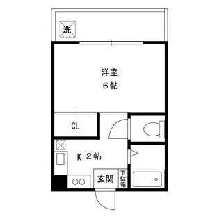 清水ハイツ【1階】の間取り