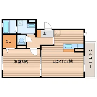 ブライト木町【1階】の間取り