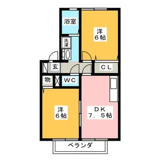 Plaire C【1階】の間取り