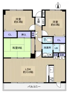 Cozy緑が丘A棟【2階】の間取り