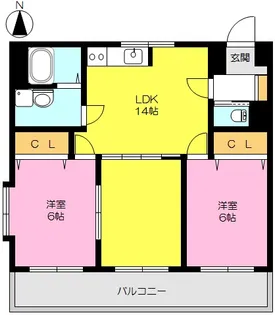ハイグレードマンション【2階】の間取り