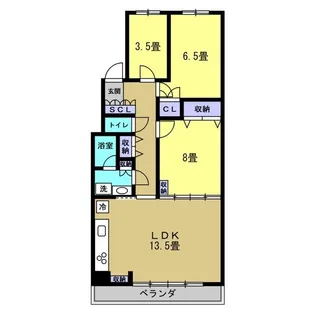 リアライズ柏II【4階】の間取り