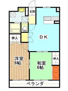 ラボンヴィあいづ【4階】の間取り