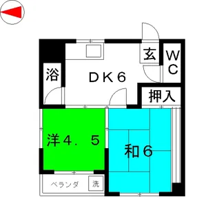 原田ハイツA棟【2階】の間取り