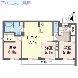 AZUR米山【1階】の間取り