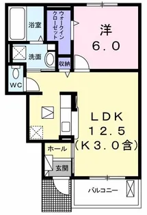 カーサ アズール【1階】の間取り
