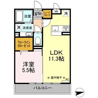 ベルメゾン二俣川【3階】の間取り