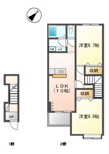 レイクビレッヂ【2階】の間取り