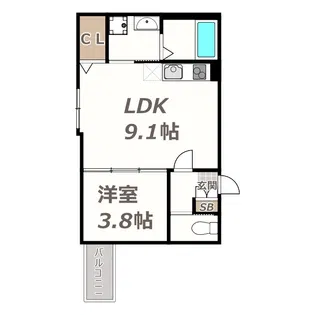 マイティーダ矢田【2階】の間取り