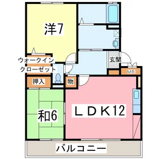メゾンドォ渕谷A【2階】の間取り