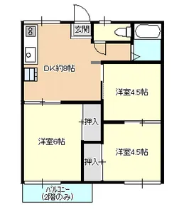 黄金ハイツ【2階】の間取り