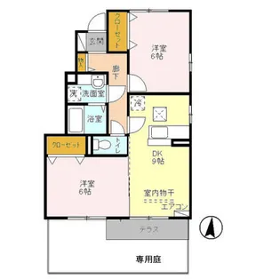 カンパーニュ イブキ【1階】の間取り