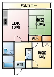 千葉県茂原市東部台2【マンション】の間取り