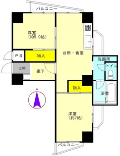 チサンマンション第三仙台【4階】の間取り
