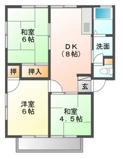 コーポ赤木【2階】の間取り