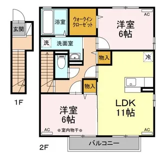 マハエ・セゾン【2階】の間取り
