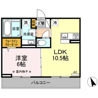 山梨県甲府市武田1【アパート】の間取り