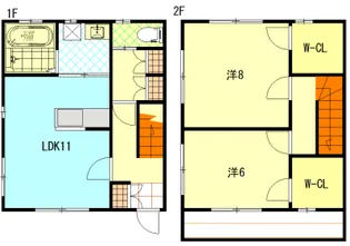 宮城県仙台市若林区中倉3【一戸建】の間取り