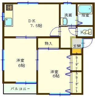 チャームビレッジC棟【1階】の間取り
