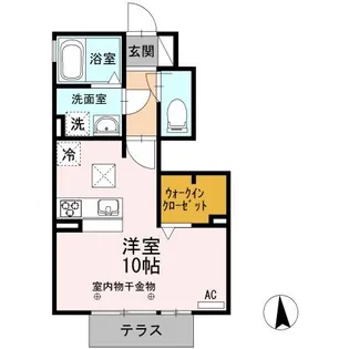 ロイヤルパークス島【1階】の間取り