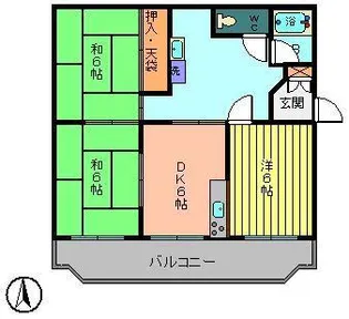 山本ハイツ【2階】の間取り