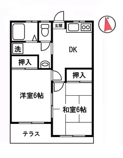 向南コーポ【1階】の間取り