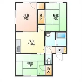 パレーシャル桜川 B【2階】の間取り