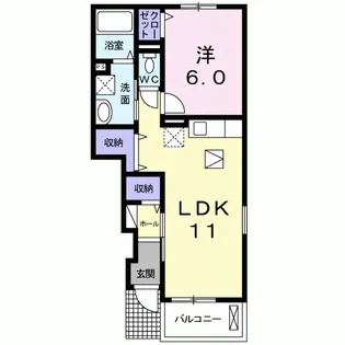 エデンII【1階】の間取り