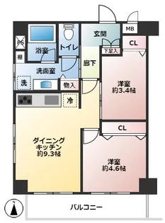 ライオンズマンション小石川【3階】の間取り
