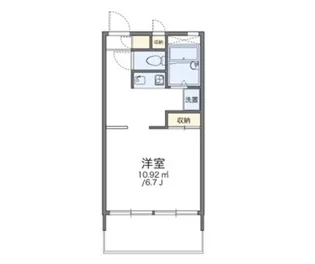 レオパレスグランドゥールI【1階】の間取り