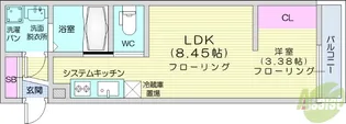 ドレスローザ【3階】の間取り