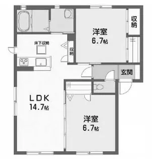 ハーミテージ【1階】の間取り