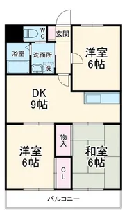 ルシエルクレール【3階】の間取り