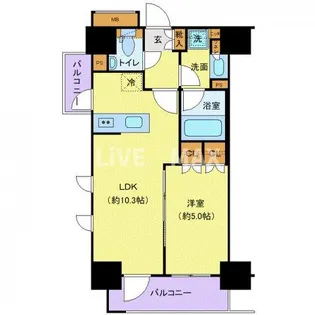 オープンレジデンシア王子【8階】の間取り