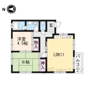 ガーデンハウス南郷1【1階】の間取り