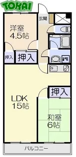 ファミリータウンむらた【1階】の間取り
