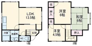 静岡県静岡市葵区北4【一戸建】の間取り