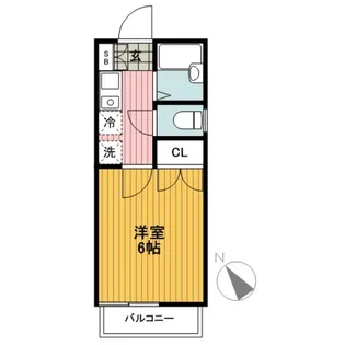 カスティーロ栗田谷【1階】の間取り