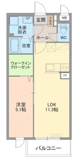 レジデンスノーブル【1階】の間取り