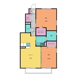 ウィルモアにしきA棟【2階】の間取り