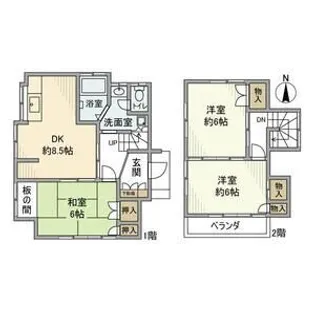 東京都日野市西平山2【一戸建】の間取り