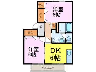グランデージ【2階】の間取り