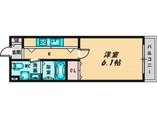 セレブ上小阪【3階】の間取り