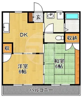 一万城マンション【2階】の間取り